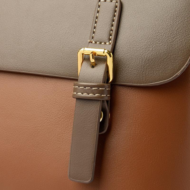 Винтажный контрастный рюкзак для женщин, новая модная школьная сумка, женский студенческий кожаный рюкзак в британском стиле для колледжа