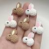 10pcs new cute resin mini cartoon animal Bunny flat back round scrapbook Kawaii DIY decorative accessories