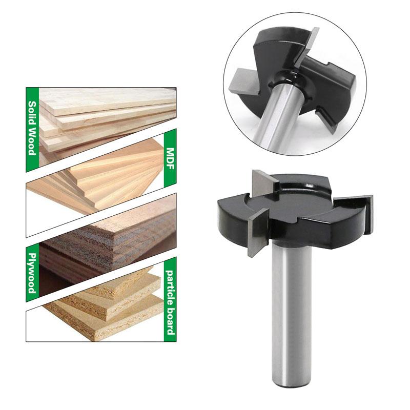 Фрезы для обработки поверхности спойлера, 1/2 дюйма, хвостовик 12 мм, диаметр резки 2 дюйма, фреза для выравнивания плиты, строгальная фреза для дерева