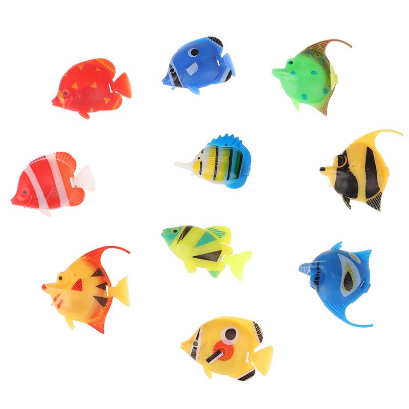 10pcs Aquarium Fish Tank Artificial Fake Floating Fish Pet Decor Ornaments