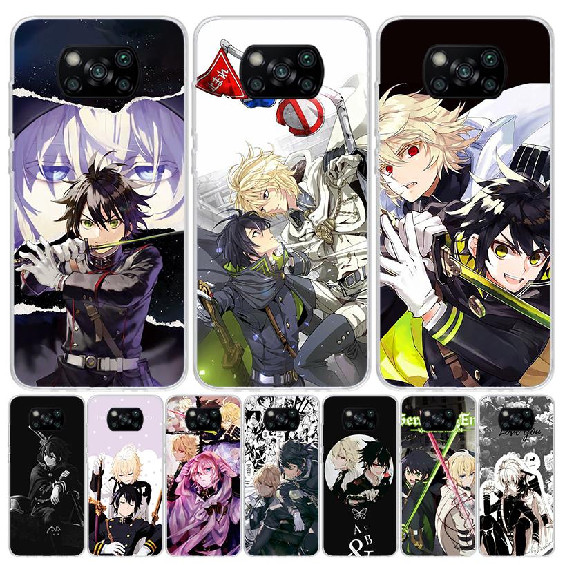 Seraph Of The End Case Phone Cover for Xiaomi Redmi Note 10 9 9S 8 8T 7 5 Pro Mi 12T 11T 10T 9T 12 11 Lite A3 A2 Trend Fundas Mi