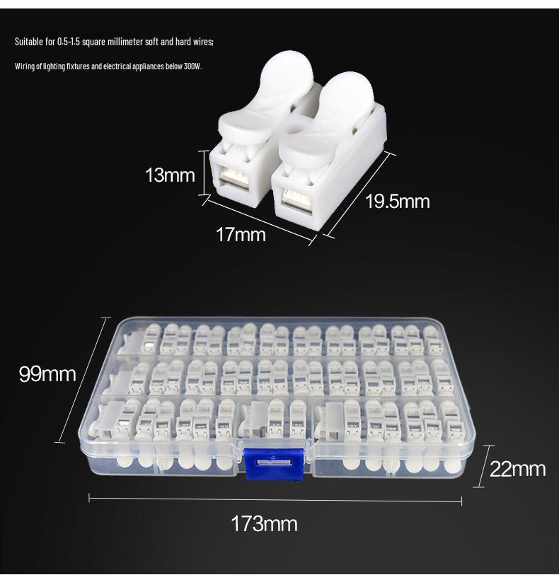 55-Шт. Светодиодные Вставляемые 2-Позиционные Соединители Проводов Клеммные Блоки