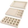 Flannelette Velvet Jewelry Tray Wooden Jewelry Storage Pallet Rings Earrings Organizer  Rings