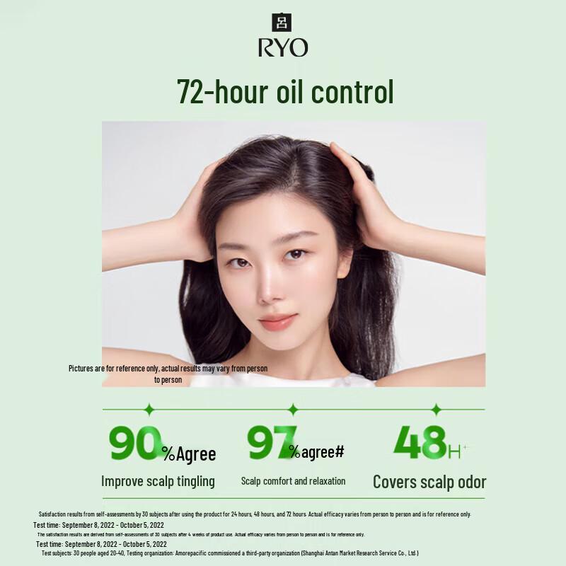 Ryo Green Refreshing Oil Control Shampoo (Upgraded)