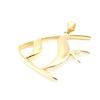 [I9817] - Gold Plated 'Fish' Pendant - 32x25 Mm