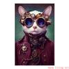Retro Steampunk Cat Wolf Astronaut Rabbit Poster Art Canvas Painting Funny Animal Tiger Gorilla Poster Living Room Home Decor