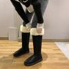 Winter Boots for Women Fleece Warm Snow Shoes Luxury Designer Furry Thigh High Boots Female Comfort Flats Long Botas Footwear