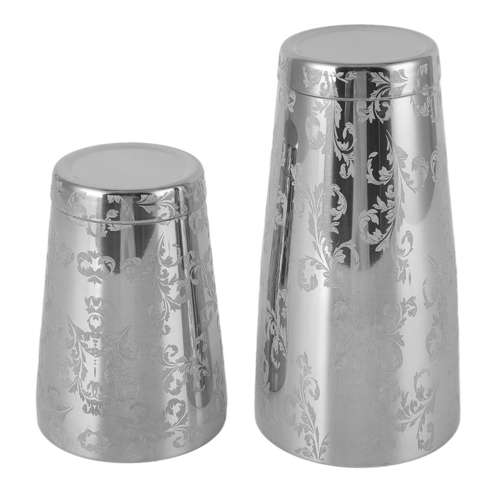 Шейкер для коктейлей из нержавеющей стали, гравированный шейкер для мартини, серебристый, японский, американский, бостонский барный миксер