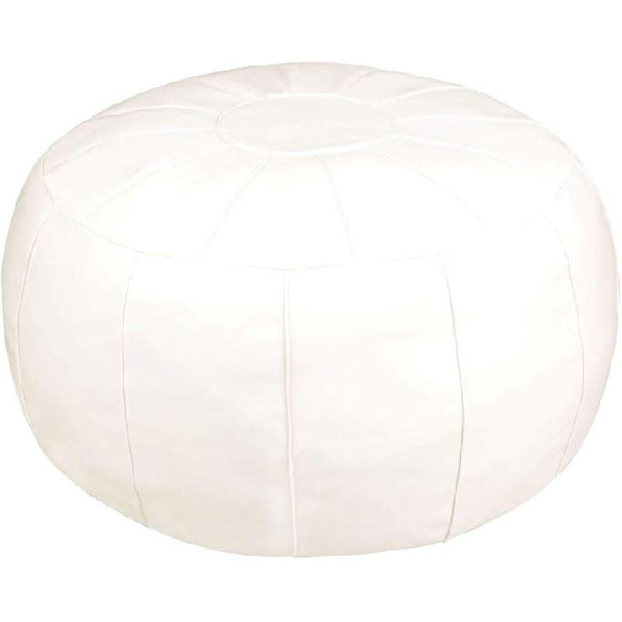 Декоративный пуф подставка для ног круглый ненаполненный кожаный оттоманка подушка сиденье для хранения или для отдыха ног, напольное кресло для гостиной спальни