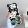 Чехол для телефона Samsung Galaxy S26 S25 S24 S23 S22 Ultra S20 S21 FE 5G Plus Мягкий прозрачный чехол с узором лотоса