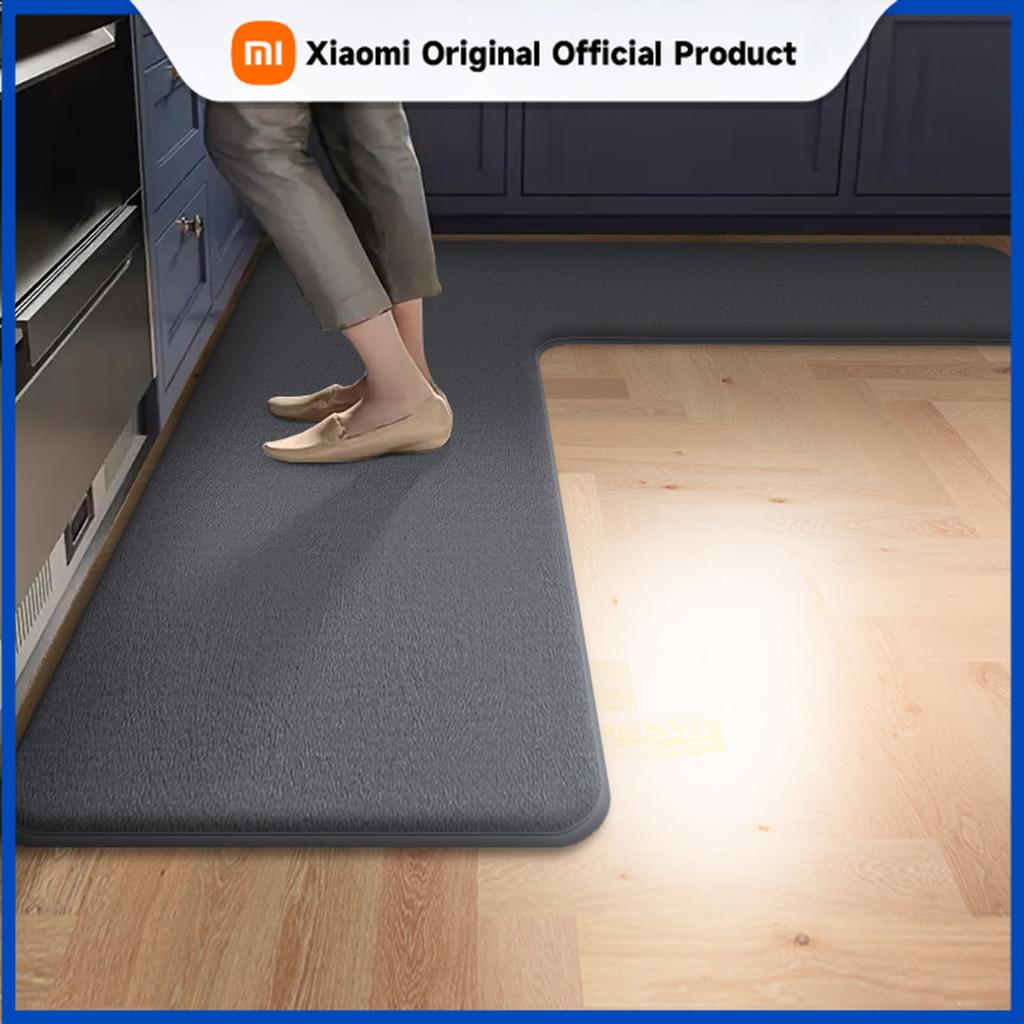 Xiaomi Однотонный кухонный угловой ковер впитывающий коврик для пола простой L-образный нескользящий коврик для пола коврик для двери ванной коврик для ног в ванной