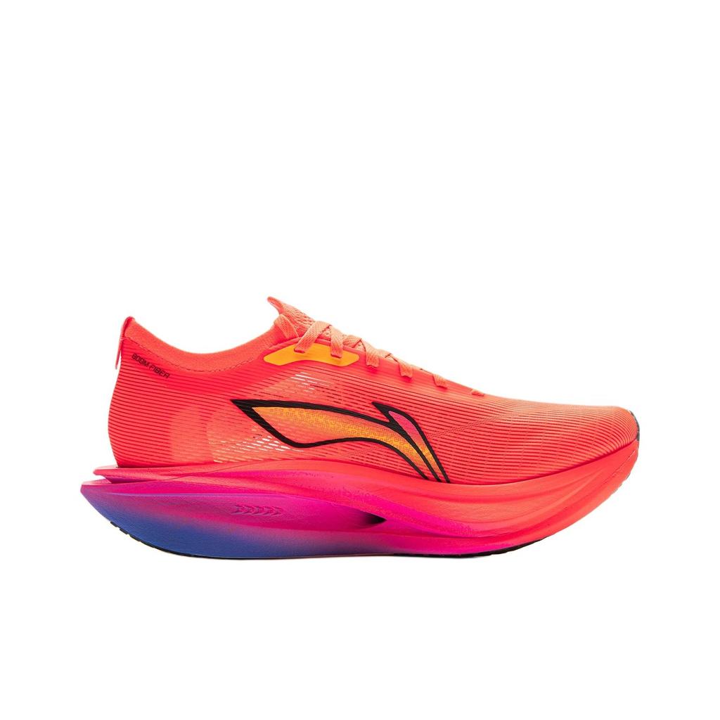 Li Ning Feidian 5 Elite Сверхлегкая технология Карбоновая пластина Кроссовки для бега Унисекс Кроссовки для бега Флуоресцентный-пламенно-оранжевый ARMV003-25