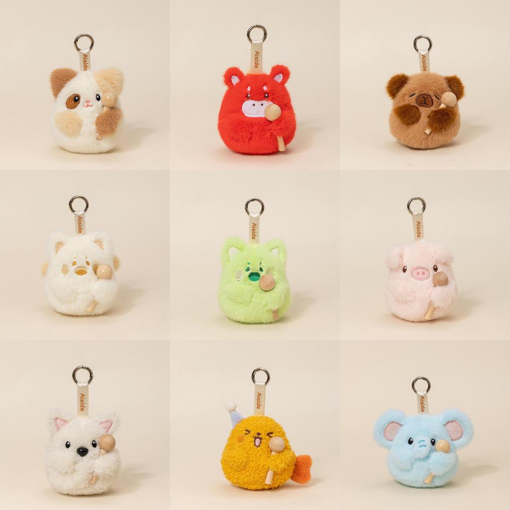 Knock On The Wooden Fish Plush Keychain With Soft Polyester Filling For Gift And Decoration