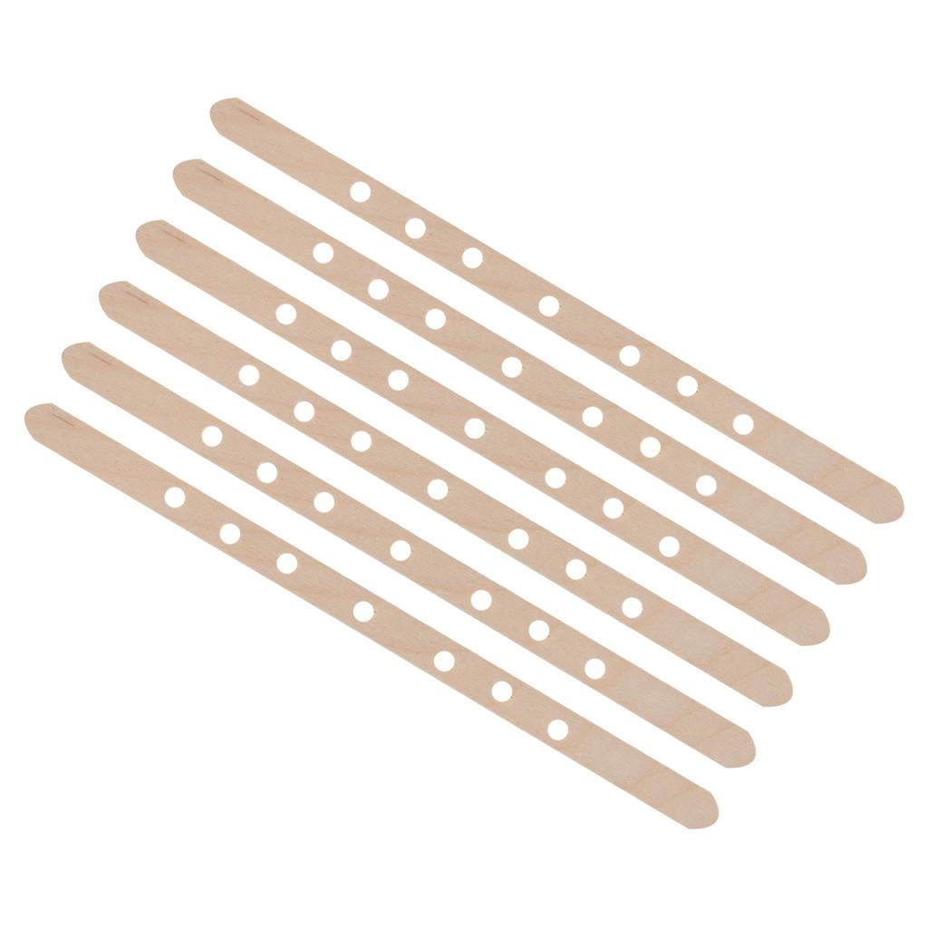 50Pcs Candle Wick Holder Birch Easy Use Reusable Wooden Wax Core Holder for Making Candles180x10mm