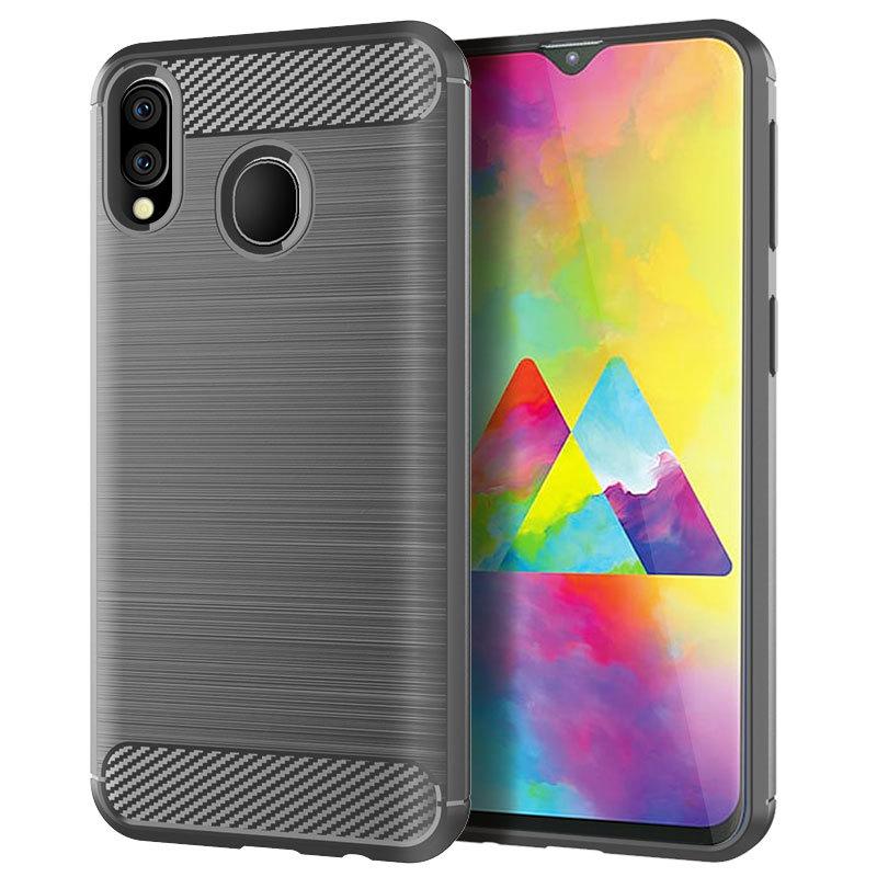 Мягкий защитный чехол TPU для Samsung Galaxy M20, текстурный противоударный бампер, силиконовый чехол для Galaxy M20, мягкая задняя крышка для смартфона