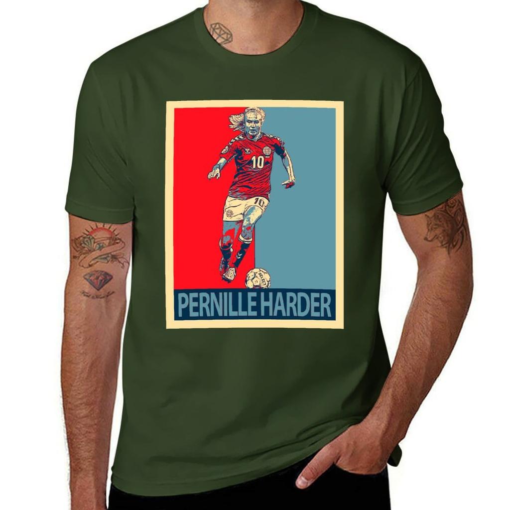 Футболка Pernille Harder для мальчиков с принтом животных, милые топы, футболка с коротким рукавом, оверсайз футболки для мужчин