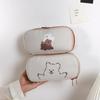 New Large Capacity Pencil Bag Simple Creative in-Day Canvas Stationery Bag Girl Primary School Pencil Case Boy Pencil Case