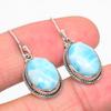 Natural Republic Larimar Gemstone Handmade 925 Solid Silver Earring 1.25" F3p76