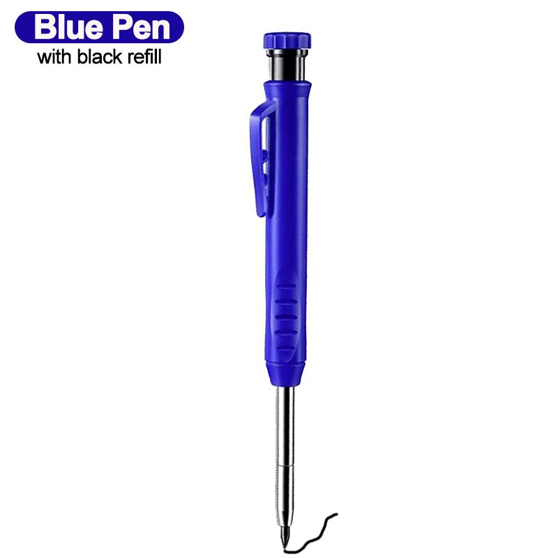 Набор прочных столярных карандашей со сменными грифелями, встроенной точилкой, механический маркер для глубоких отверстий для разметки, деревообрабатывающие инструменты KTY