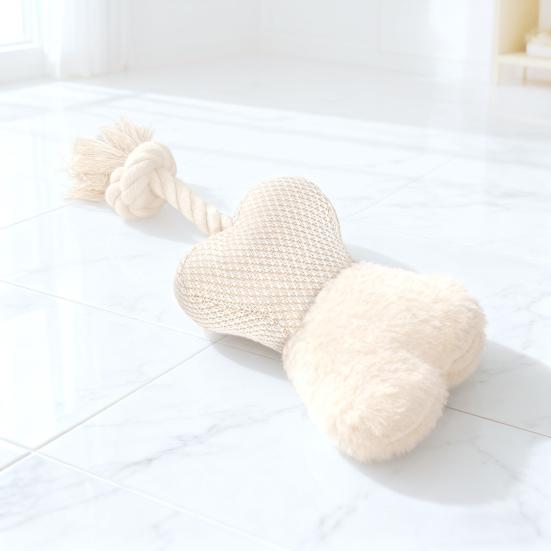 Игрушка-пищалка для собаки, мягкая плюшевая игрушка для собаки с узлом из веревки для щенков, маленьких, средних, крупных собак, для чистки зубов, от скуки