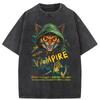 Футболка с рисунком кота, мужская футболка, женская футболка, повседневная мешковатая футболка с коротким рукавом, японский стиль, свободная футболка, мужская одежда
