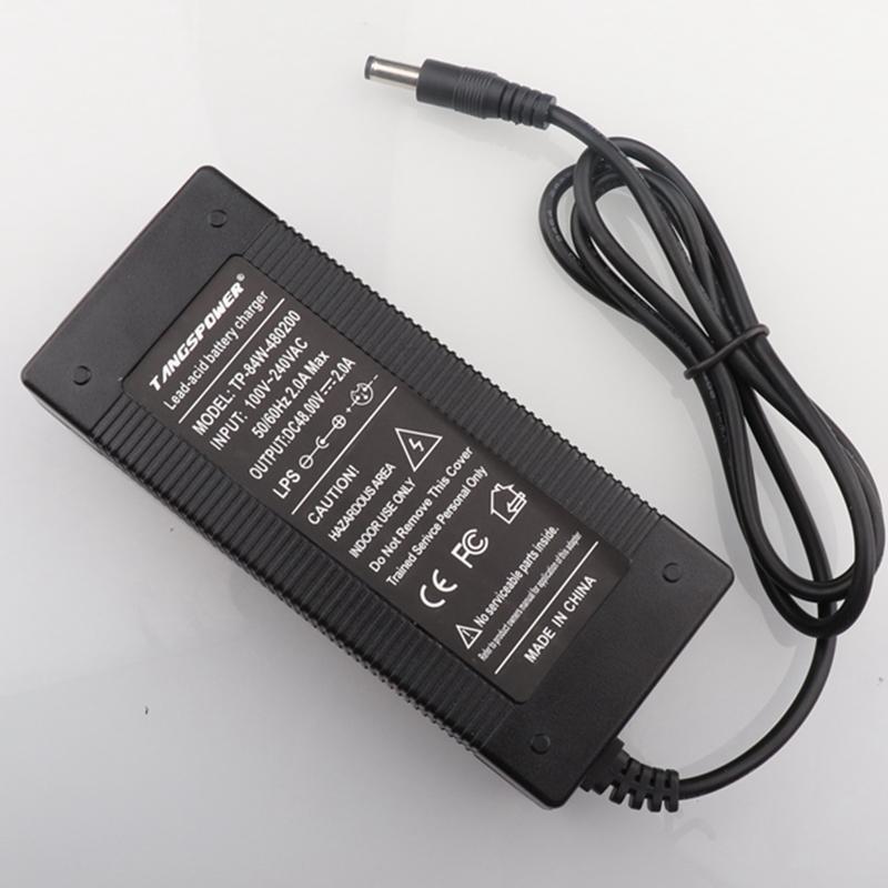 48V 2A Lead Acid Battery Charger 57.6V 2A Charging Lead-acid Battery Pack Charger Power Tool Charger Fast Charging