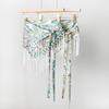 Tassels Fringe Waist Belt Embroidery Floral Triangular Belt Triangle Waistband  Dress Jeans Decor