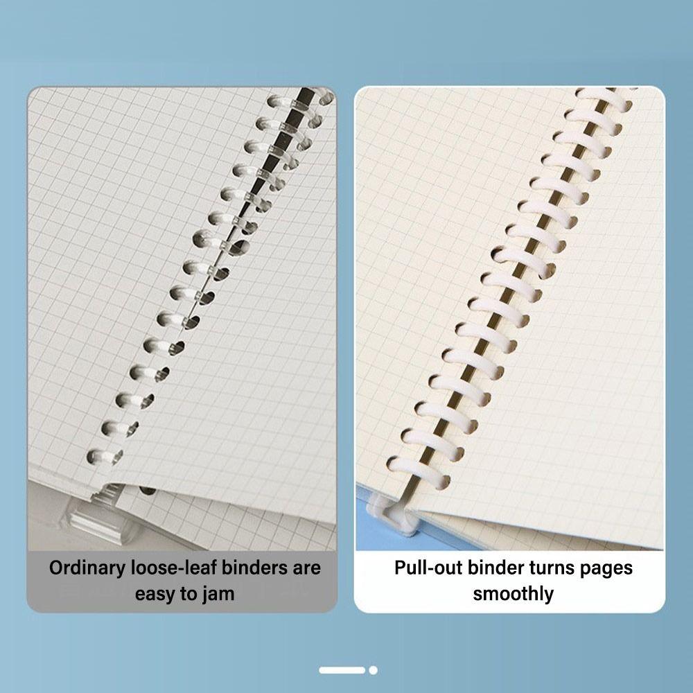 Drawing Rod Type Loose-leaf Binder A5 B5 Binding Clips Loose-leaf Buckle School Office