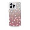 Upgraded Glitter Silver Case Fresh Flowers Floral Printed Protective Shell Shockproof Full Back Cover for iPhone Samsung