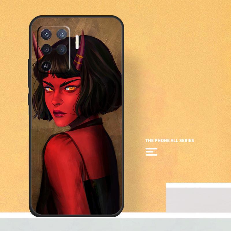 Devil Woman Case For Oppo A5 A6 Pro A16 A76 A96 A17 A57 A40 A60 A80 A98 A58 A78 A18 A38 A54 A74 A94 A15