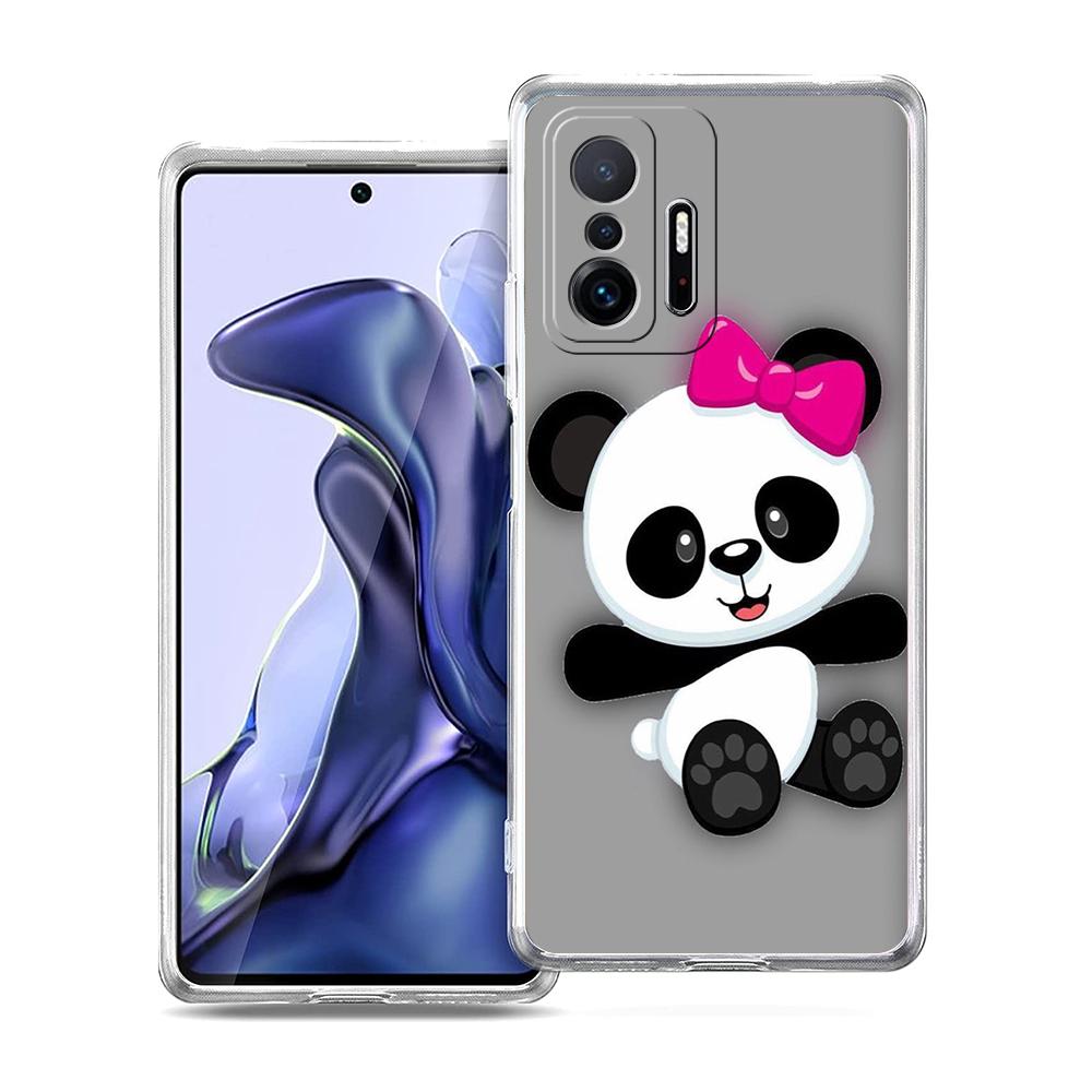 Cute Animal Panda Phone Case for Xiaomi Mi Poco F3 X3 X4 GT NFC M3 M4 11 Ultra 12 11X 11i Pro Lite 5G Soft Transparent Cover Bag