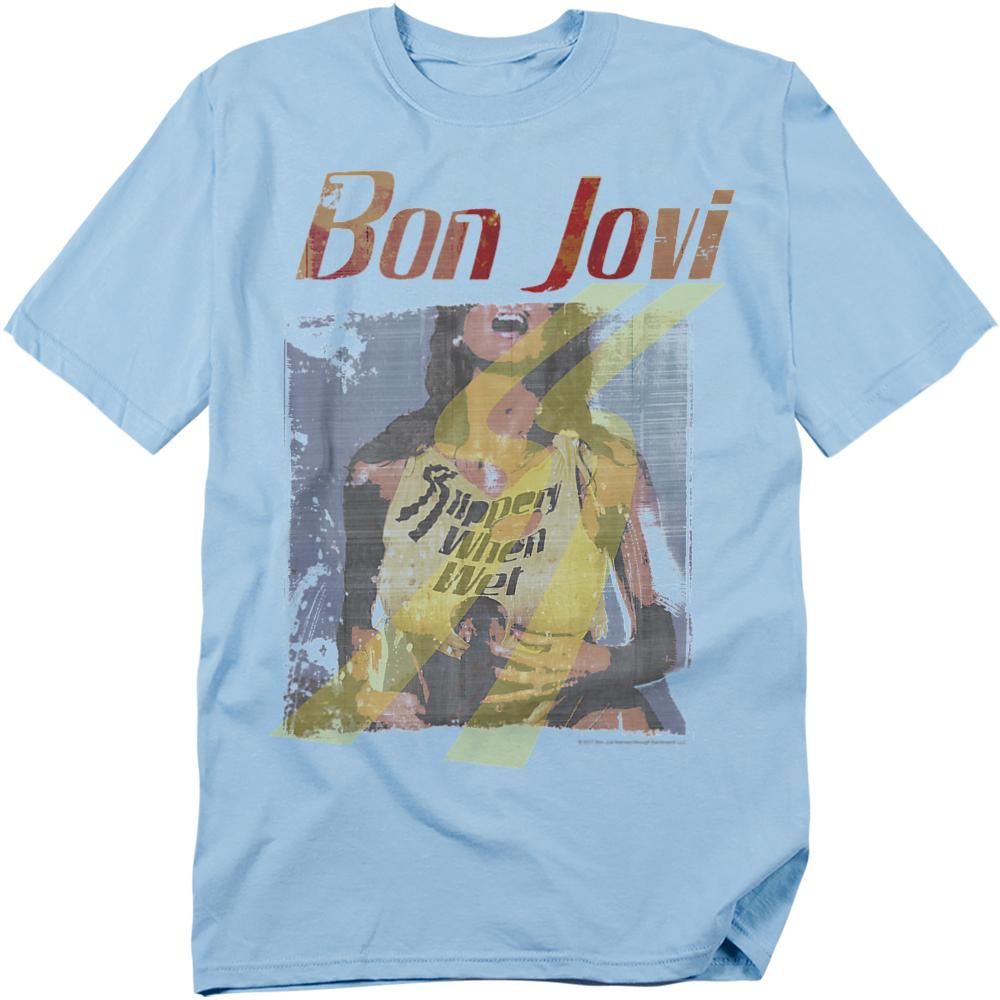 Bon Jovi Unisex Adult Slippery When Wet T-Shirt