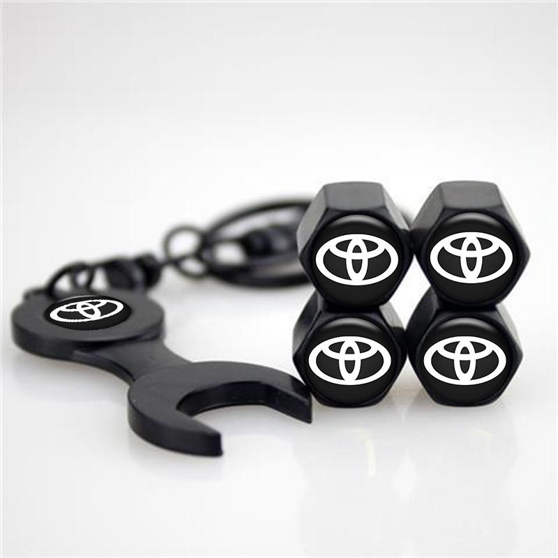 VTSJ3 Car Tire Valve Cap For Toyota Corolla Camry RAV4 CHR Yaris Prius Prado Auris Avensis Hilux Air Stems Caps Auto Dustproof Cover