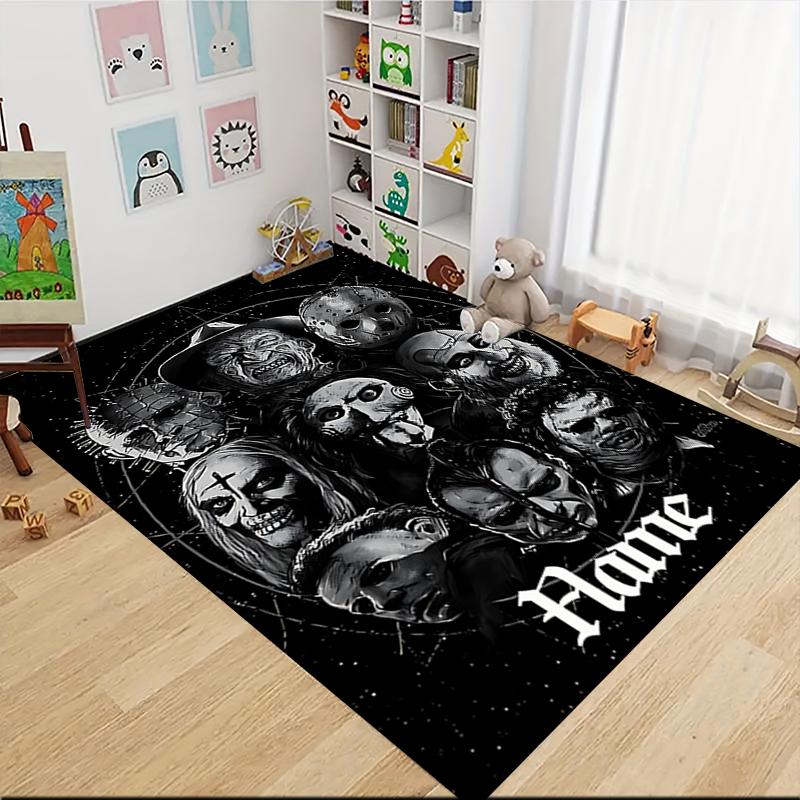 Custom Name Knife Dark Carpet Rug Customizable Soft Washable Anti-Slip Home Living Room Sofa Mats Personalized Rug. 0909105