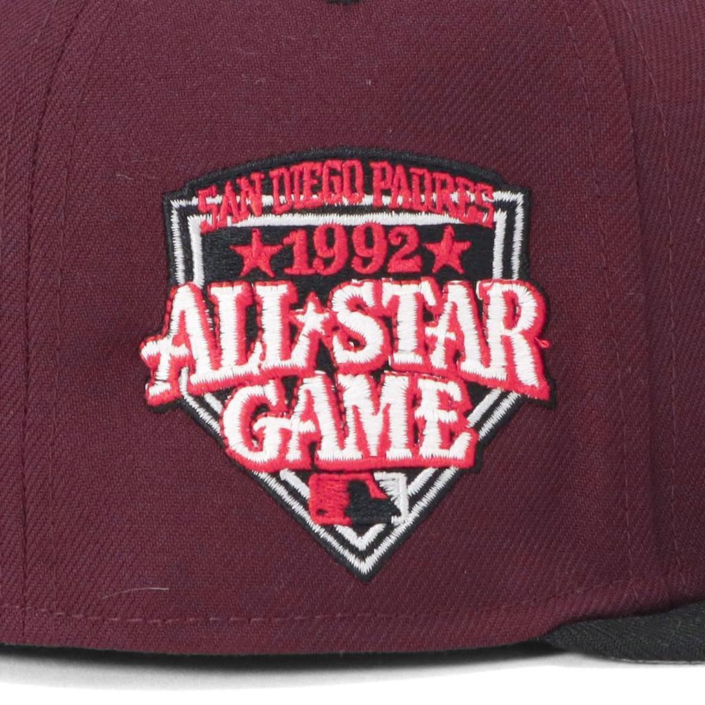 New Era 59FIFTY Cap 70994769 N836FF309 SD Red New Era Cap Side Patch MLB ONSPOTZ Special Edition 8 SIDE PATCH 2Tone UNDER VISOR MLB San Diego Padres