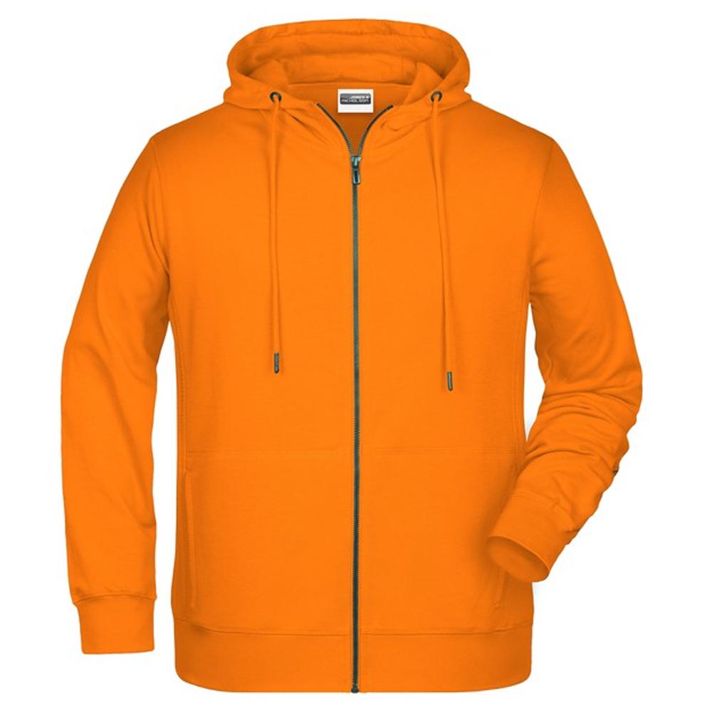 James and Nicholson Mens Full Zip Hoodie