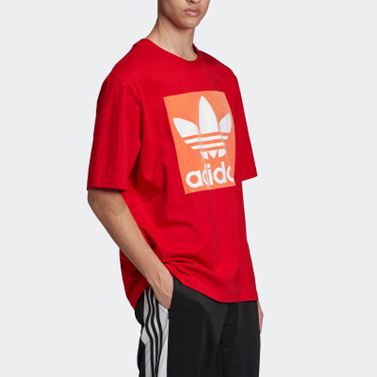 Adidas Originals Oversized Trefoil Tee Men Tops Red FK9991