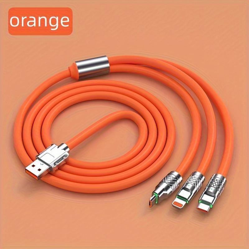 Портативный USB-кабель для быстрой зарядки, цветной зарядный кабель для флэш-памяти 3-в-1