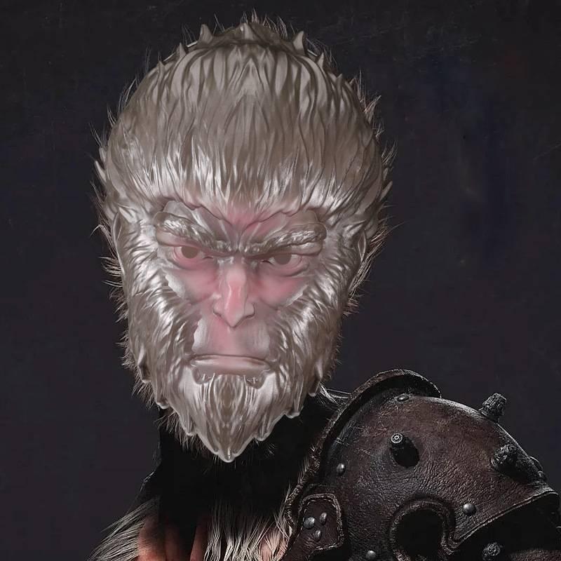 Black Myth Wukong Mask Hilarious Monkey Headpiece For Halloween And Cosplay Fun