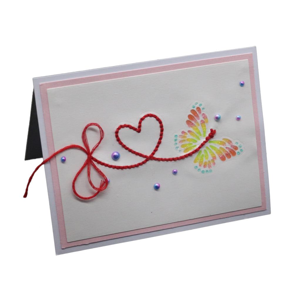 Бабочка Сердце Граница Металлический Серебристый Трафарет Тиснение Вырубные Штампы Для Скрапбукинга Бумага Альбом Карты Изготовление