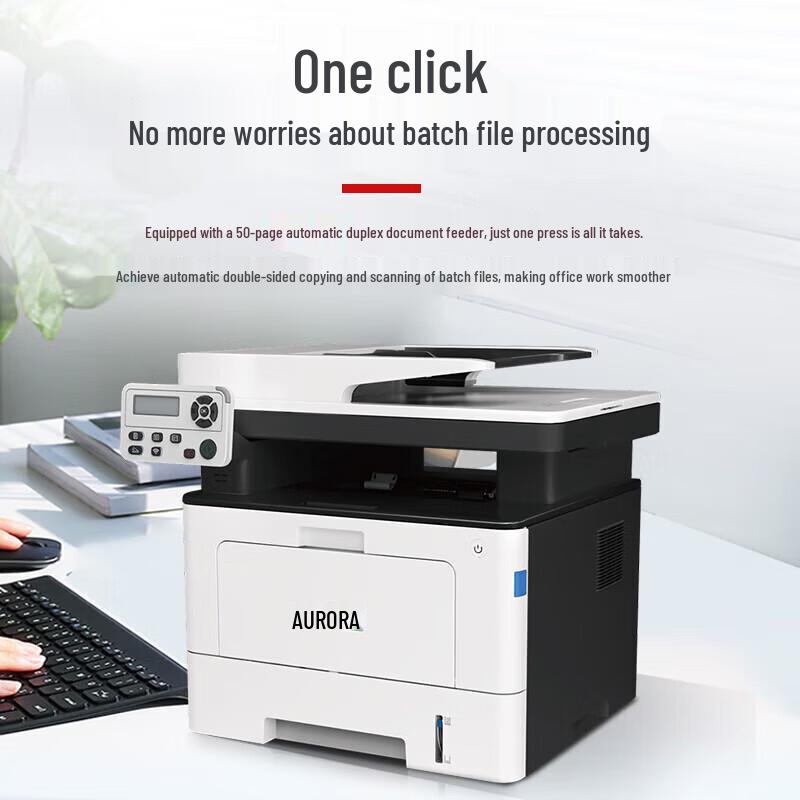 Aurora AD408MWA A4 Multifunction B&W Laser Printer with ADF CN plug (adapter included)