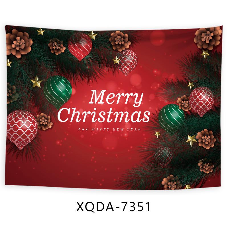 Рождественская Елка Гобелен Санта Клаус Висит Ткани Фон Ткани Рождественская Елка