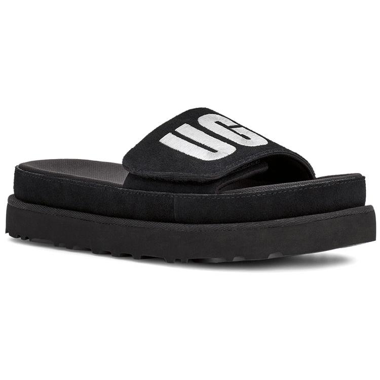 UGG Шлепанцы Laton Slide Черно-серебристые 'Черно-серебристые' Женские 1110110-BSVR