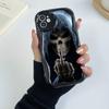 LZ13 Death Prayer Grim Reaper Skull Прозрачные мягкие волнистые чехлы для телефонов для iPhone 15 13 Pro Max 12 mini 14 8 Plus XS Max XR 6 Защитная задняя крышка