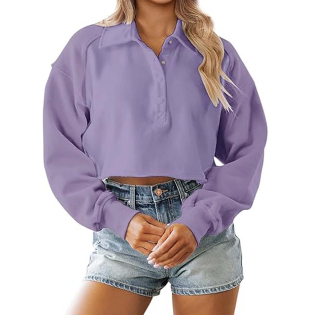 Womens Oversized  Crewneck Sweatshirts Long Sleeve Color Block Tee Shirts Casual Tops