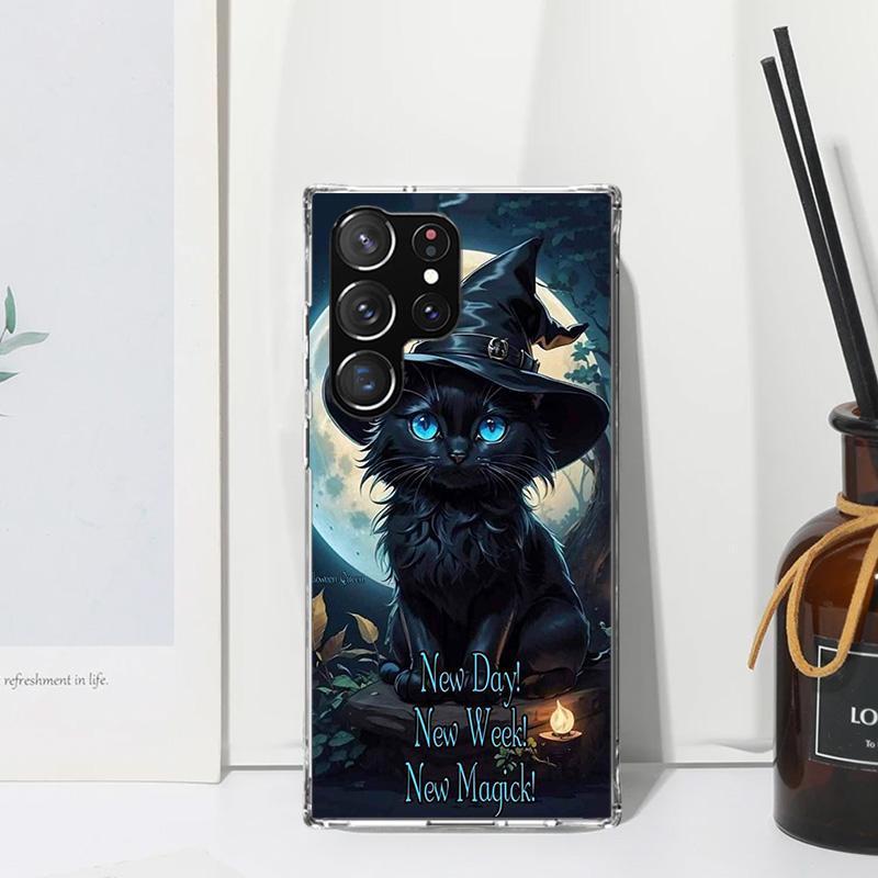 Kitten Cat Christmas Pumpkin Phone Case For Samsung Galaxy S25 S24 S23 S22 Ultra S21 FE S20 Plus S10 + S10E Art Fundas Back Cove