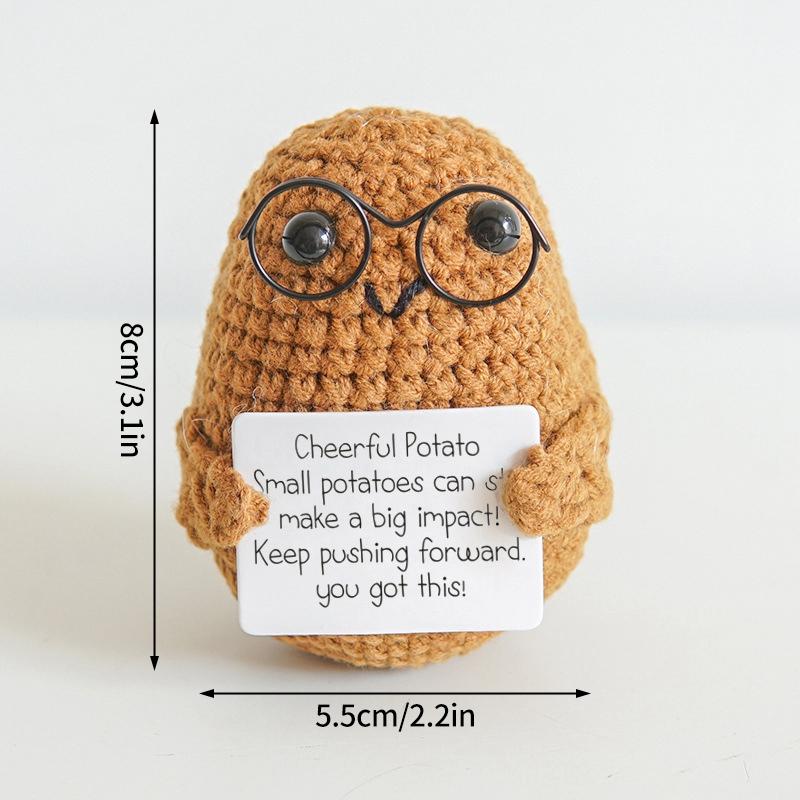 Вязаный крючком картофель, искусственный вязаный крючком картофель, набор игрушек, настольные аксессуары, украшение для комнаты, офиса, рабочего стола, украшение для детской комнаты, домашний декор