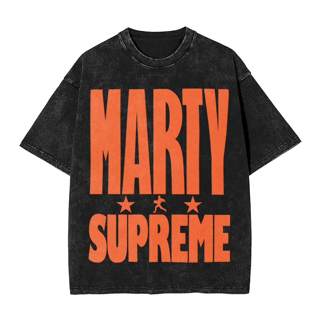 Marty Supreme Table Tennis Vintage Washed Tshirts For Men Women 100Cotton Top Tee Funny Oneck Short Sleeve