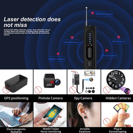 Camera Detector Wide Frequency Range Easy Operation Compact Size Portable Anti-interference Wireless Signal Scanner Detector
