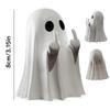 Middle Finger Cute Ghost Statue, Ghosts Small Scary Ghost Figurines, Halloween Home Decorations, Coffee Table Centerpieces Shelf
